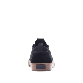 Supra Mens FLOW Low Top Shoes Black/Gum | US-24210